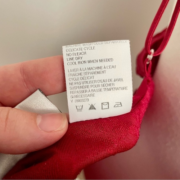 Vintage Red Velvet Burnout Floral Slip Dress Size 1X - Picture 5 of 6